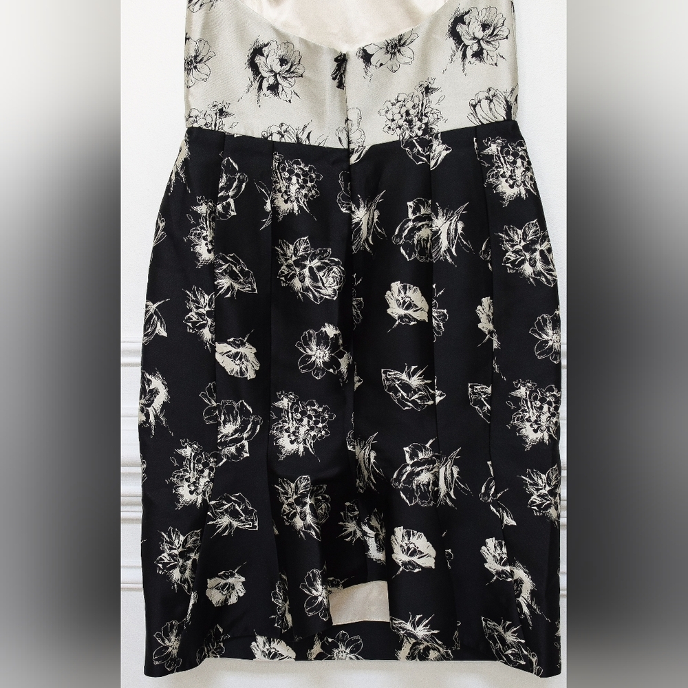 Lela Rose Black and White Strapless Dress - Picture 8 of 14